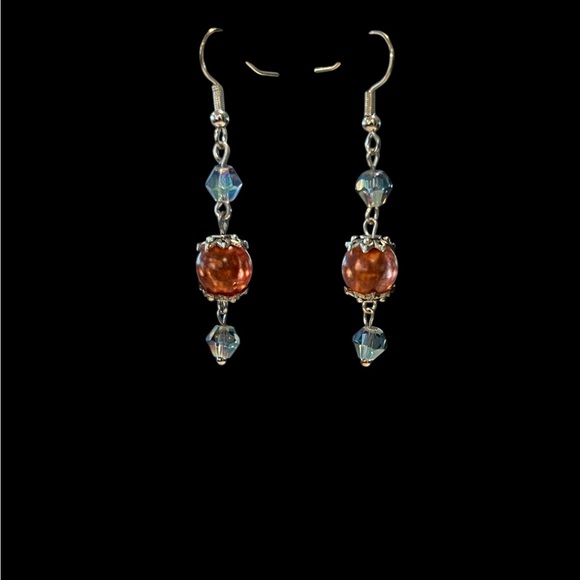 20190⭐️Light blue and orange earrings⭐️ - Picture 2 of 6